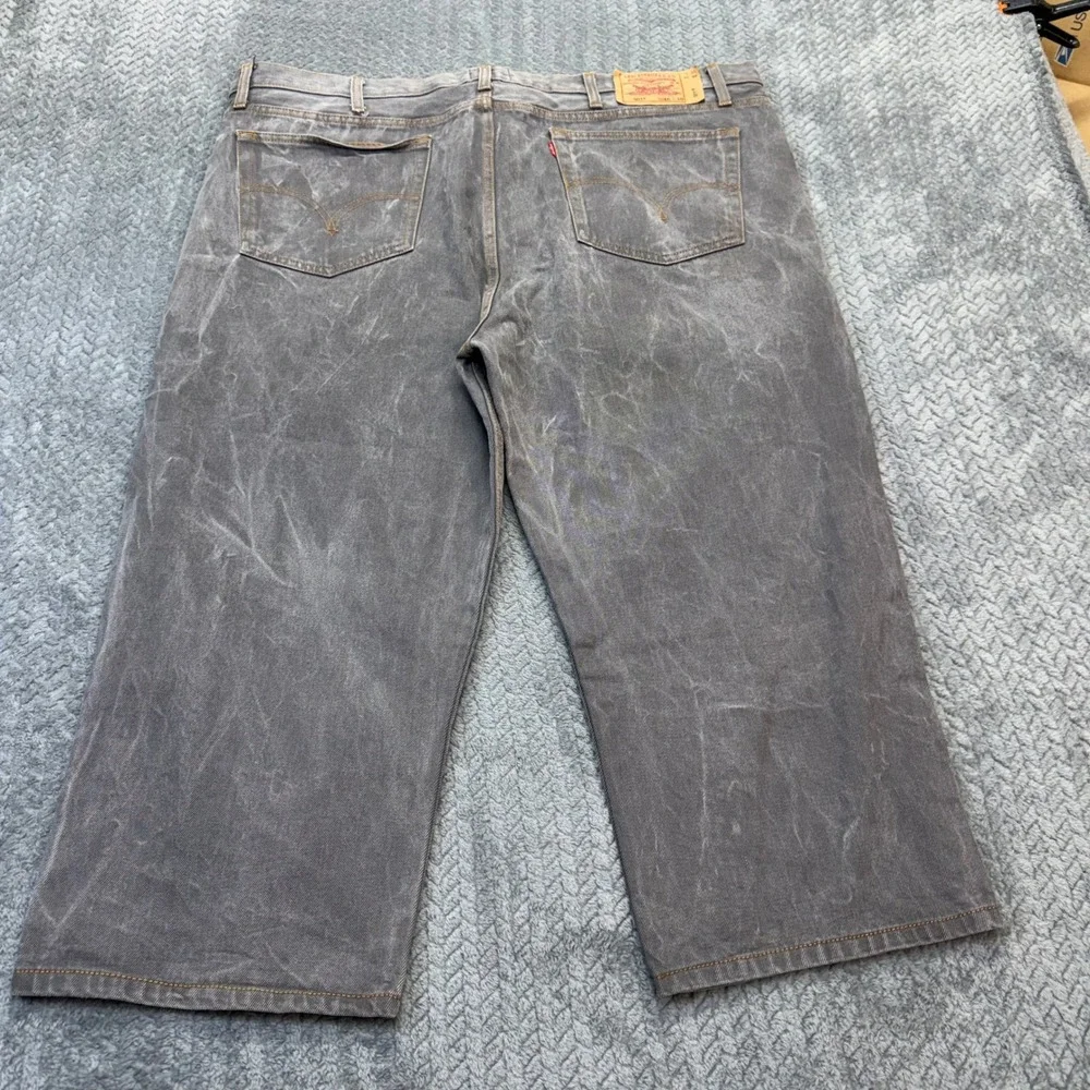Levi's 501 Jeans Mens 46x23 Straight Wide Leg Grey Cotton Button Fly Vintage 00s